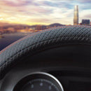 1Pc Car PVC Leather Steering Wheel Cover Anti-slip Protector Fit 38cm/15 EDE