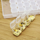 Empty 28 Jars Slots Nail Art Storage Box Tips Jewelry Case Organizer Beads Tools