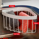 Metal Kitchen Sink Suction Holder Corner Caddy for Sponges, Scrubbers, Soap