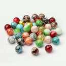 100 Pieces Drilled Mixed Colors Glass Beads Loose Bead DIY Jewelry Beads