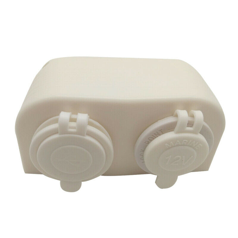 Dual 12V USB Car Lighter Socket Splitter Charger Power Adapter Outlet For phone