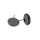 48pcs Brass Metal Round Stud Earring