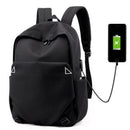 Casual Solid Color Backpack Simple Oxford Bag College Wind Backpack Outdoor