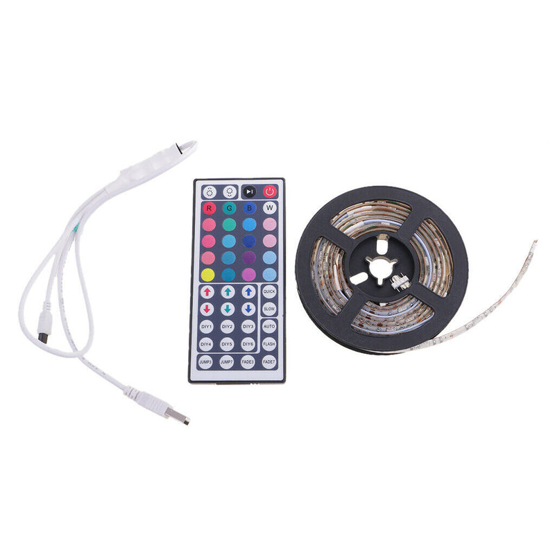 2 Pieces LED TV Backlight Strip USB RGB 5050 Multi Color With 44 Key Remote