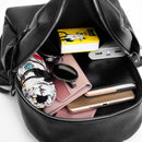 Women Backpack PU Leather Shoulder Bag Student Girls Travel School Bags A