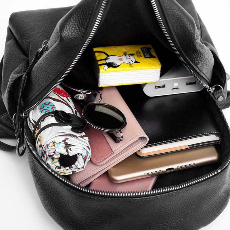 Women Backpack PU Leather Shoulder Bag Student Girls Travel School Bags A