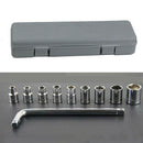 10 x Wrench Spanner Set 8-24mm Chrome Plated Vehicle Rod Sleeve Repair Tools
