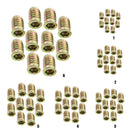 10Pcs Wood Insert Interface Screws Hex Socket Nuts Fixing Furniture M8*20