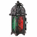 1X(Classic Moroccan Decor Windproof Candle Holders Votive Iron Glass Hangin