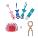 6 Pcs Baby Toys Doctor Set Play Wooden Dental Tools Simulation Medicine Box