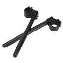 Pair 37mm Clip Ons Separable Handle Bars Forks Durable Aluminum Alloy Black