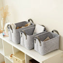 3Pcs/Set Felt Storage Basket Bins With Handle Baby Clothes Toys Organizer F