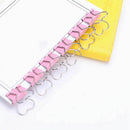 New Romantic Pink Color Metal Clips Notes Letter Heart Shape Clip School Of A9X4