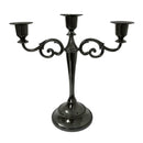 Home Art Alloy 3 Arms Candelabrum Candelabra Candle Holder Stand Black