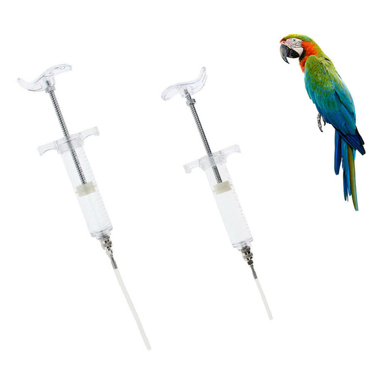 2pcs Disable Birds Milk / Water / Medicine Feeding Syringe for Parrots Canary