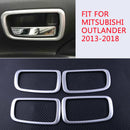 Interior Door Handle Bowl Cover Trim Frame Fit For Mitsubishi Outlander 2013-18