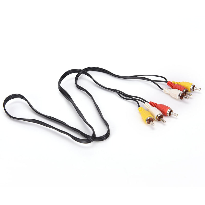 3 RCA Male to 3 RCA Male Composite Audio Video AV Cable Plug  1M  OZ