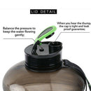 2.2L Large Capacity Fitness Camping Sport Water Bottle Free  Flip Cover Drin Ew