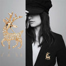 High Quality Exquisite Sika Deer Brooches Shining Rhinestone Pins Jewelry TO