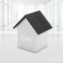 Creative Small House Led Wood Clock Home Office Voice-Activated Electronic
