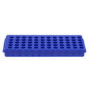 Laboratory Lab Plastic 60 Sockets 11mm Diameter Test Tube Stand Holder Blue V4Q6