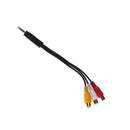 28cm 3.5mm jack av male to 3rca female audio video cable cord  stereo adapter Gw
