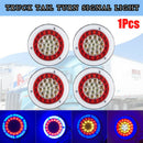 6.6" Round Red/Amber 56LED Truck Trailer Brake Stop Turn Signal Tail LightsB Ew