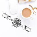 Hollow Flowers Alloy Cardigan Clip Women Sweater Blouse Shawl Clips Pin Jewelry