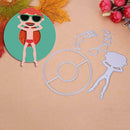 4pcs Swim Ring Boy Metal Cutting Dies DIY Scrapbooking Embossing Stencils