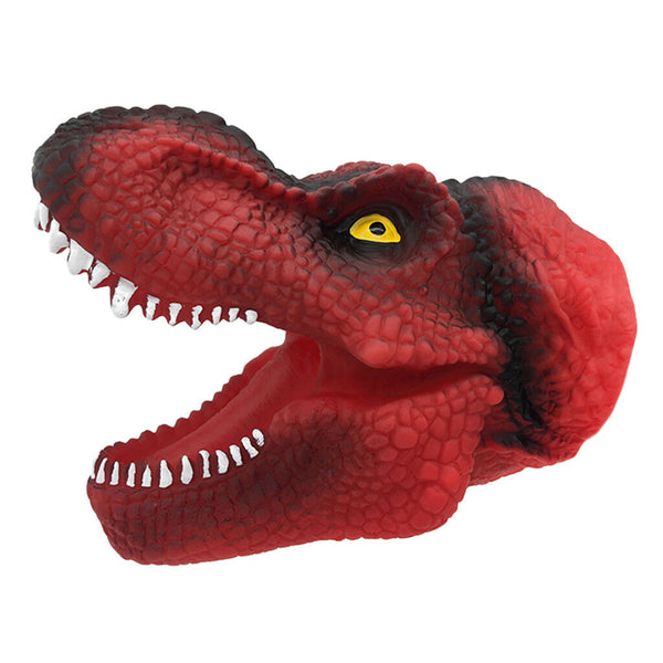 Kids Christmas Gift Red Prank Tricks Dinosaur Hand Puppet for Pretend Play