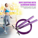 Aluminum Handle Steel Wire Jump Rope Ball Bearing Body Rope Cable (Purple) A