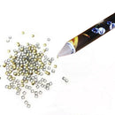 2Pcs Crystal Rhinestones Picker Pencil Nail Art Craft Decor Tool Wax Pen Di Z1V8