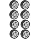 10pcs 1.9mm Shaft Plastic Wheel & 30mm Dia Rubber Tire Spare Parts for DIY Robot