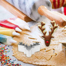 Stainless Steel Cookie Cutter Biscuit Christmas Deer Reindeer Head Mould T8P5