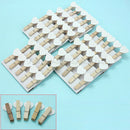 50Pcs Mini Wooden White Heart Pegs Photo Paper Clips Wedding Decor Craft Gifts