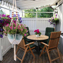 Macrame Plant Hangers Set Of 2 Indoor Wall Hanging Planter Basket Flower Po E6T3
