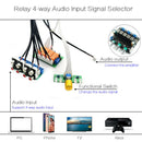 Relay 4-Way Audio Input Signal Selector Switching RCA Audio Input Selection W8W7