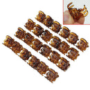 Fashion 24pcs Women Girls Brown Plastic Mini Hair Claw Clamp Clips Acces QIJ