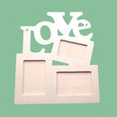 Hollow Tri-ply Wood Blank Love DIY Painting Picture Photo Frame Home Decor