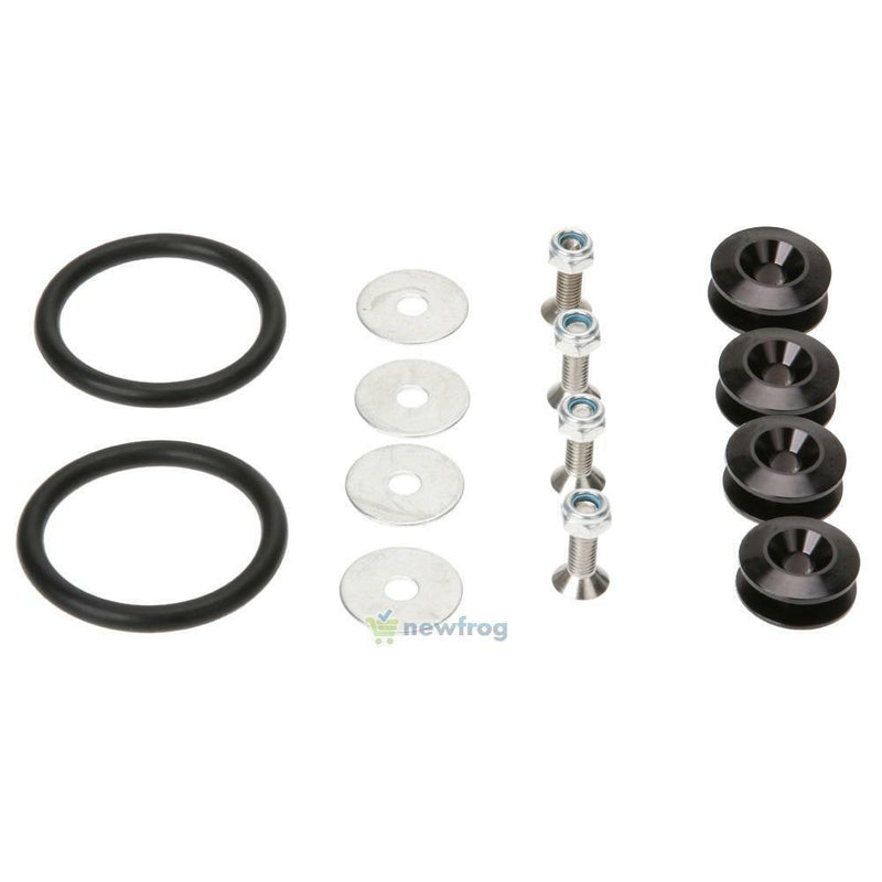 Quick Release Fasteners For Car Bumpers Trunk Fender Hatch Lids Kit Black