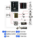 2pcs DC 48V Bus Bar M10 Positive Power Distribution Studs Terminal Blocks