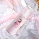 Nano Spray Hydration Instrument Mini Rechargeable Facial Steamer (Pink)
