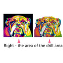 5D DIY Diamond Painting Colorful Dog Cross Stitch Embroidery Mosaic Kits