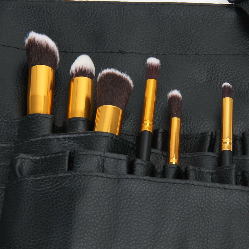 Waterproof Pro Makeup Cosmetic 18 Pockets Artist Brush Apron Belt Strap Bag Case