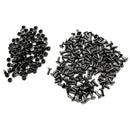 100 Sets Double Caps Studs Dome Rivets Leathercraft DIY Crafts 6x10mm Black