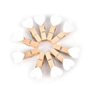 10X Mini Hearts Wooden Pegs Photo Clips Wedding Party Room Decor Craft FashionJR