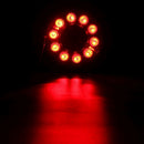 1 Pair 19 Leds Car Rear Tail Lights Round Rubber Stop Brake Lamp For 12V 24