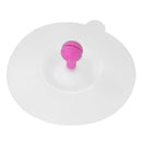 Silicone Cup Cover Small Bean Sprout Heat Resistant Cups Lid (Rose Red) A