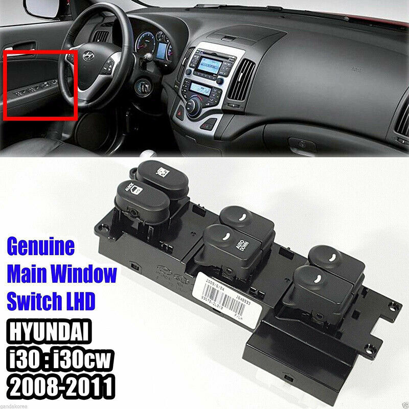 93570-2L010 Left Front Power Window Master Switch LHD For Hyundai i30cw 083C