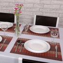 Home Placemats Set of 6 Soft Crossweave Woven Placemat Heat-resistant non-s C6J2